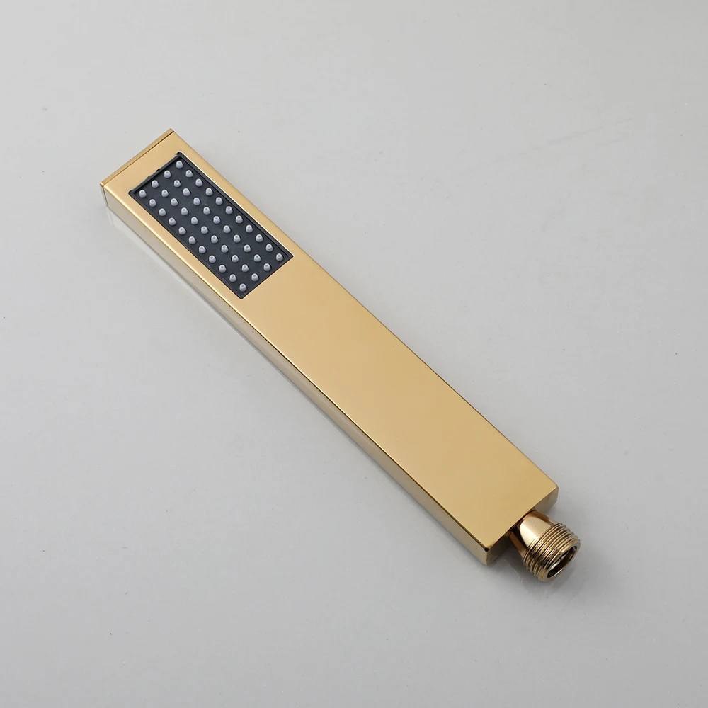 LED Brass Waterfall Filler Faucet with Handheld Shower Bathtub Faucet