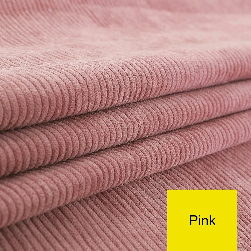 Pink Ribbed Corduroy Fabric for Sewing Clothing & Upholstery