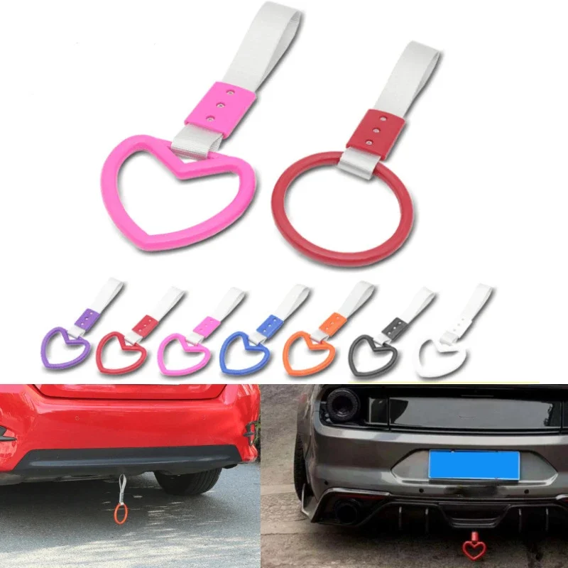 JDM Tsurikawa Hand Pull Ring - Heart Shape Train Handle Strap For Car Interior