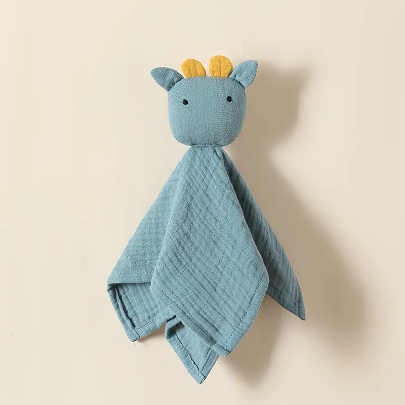 Baby Cotton Muslin Comforter Blanket Newborn Sleeping Dolls Cute Cattle Kids Sleep Toy Soothe Appease Towel Bibs Saliva Towel 4