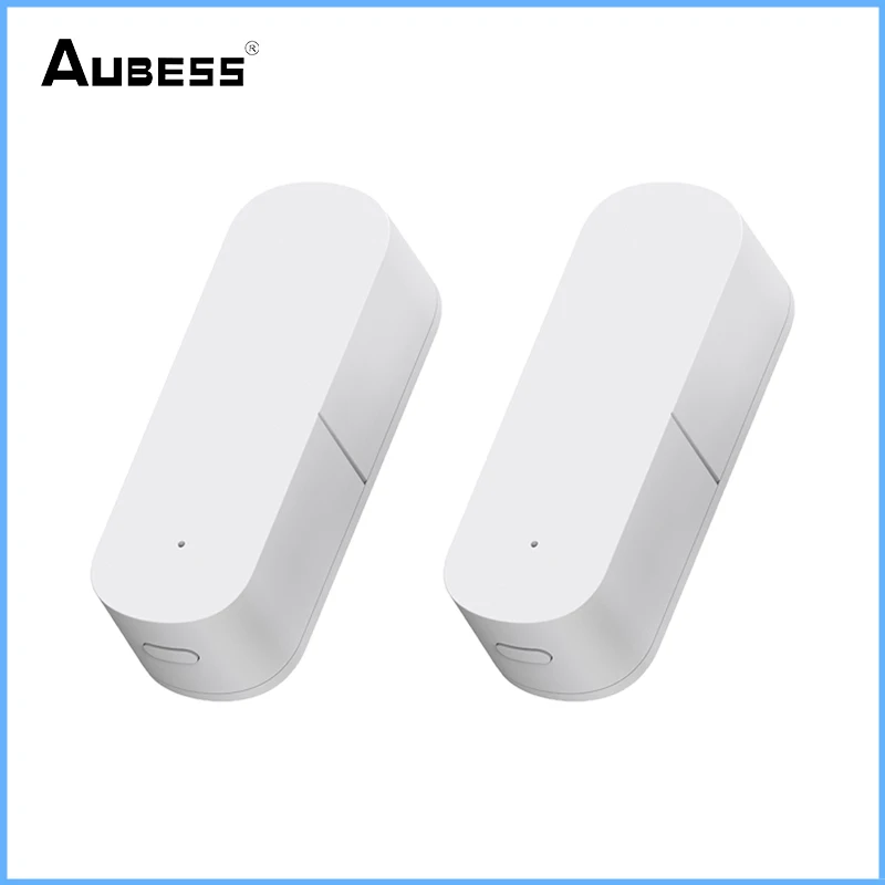 traffic light Aubess Zigbee Smart Vibration Sensor Detection Window Door Sensor Tuya Smart Life APP Notification Real-Time Motion Shock Alarm sound alarm device Alarms & Sensors