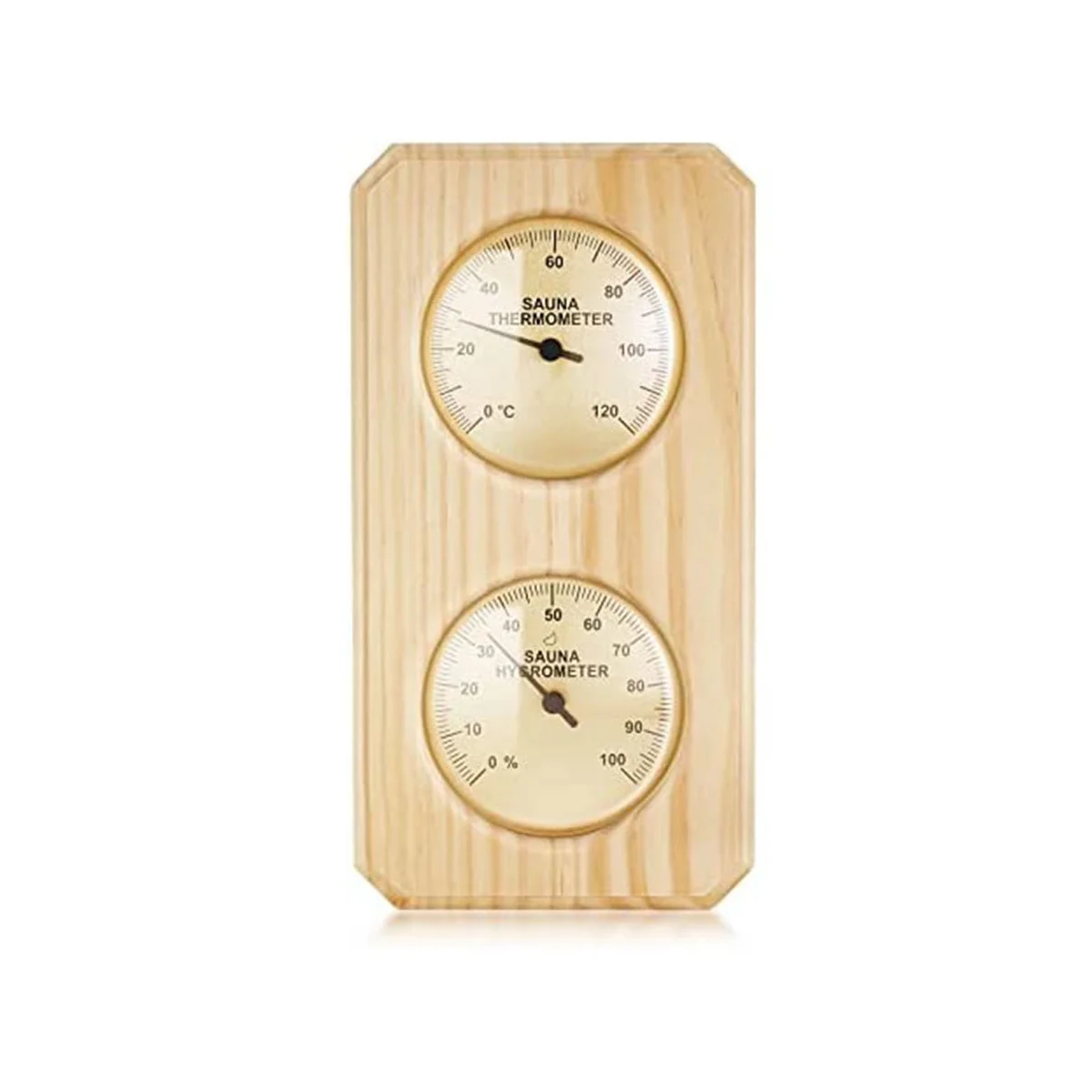 

Wooden Sauna Thermometer and Hygrometer 2 in 1 Humidity Temperature Measurement for Home Family Hotel Sauna Room