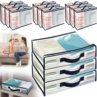12Pcs Clear Clothes Storage Bags Waterproof Versatile Plastic Blanket Storage Bag Space Saving Closet Storage Container for Home 1