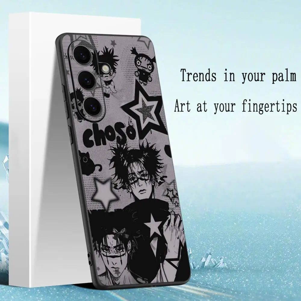 Choso Cool Anime Man Design Soft Black Phone Case