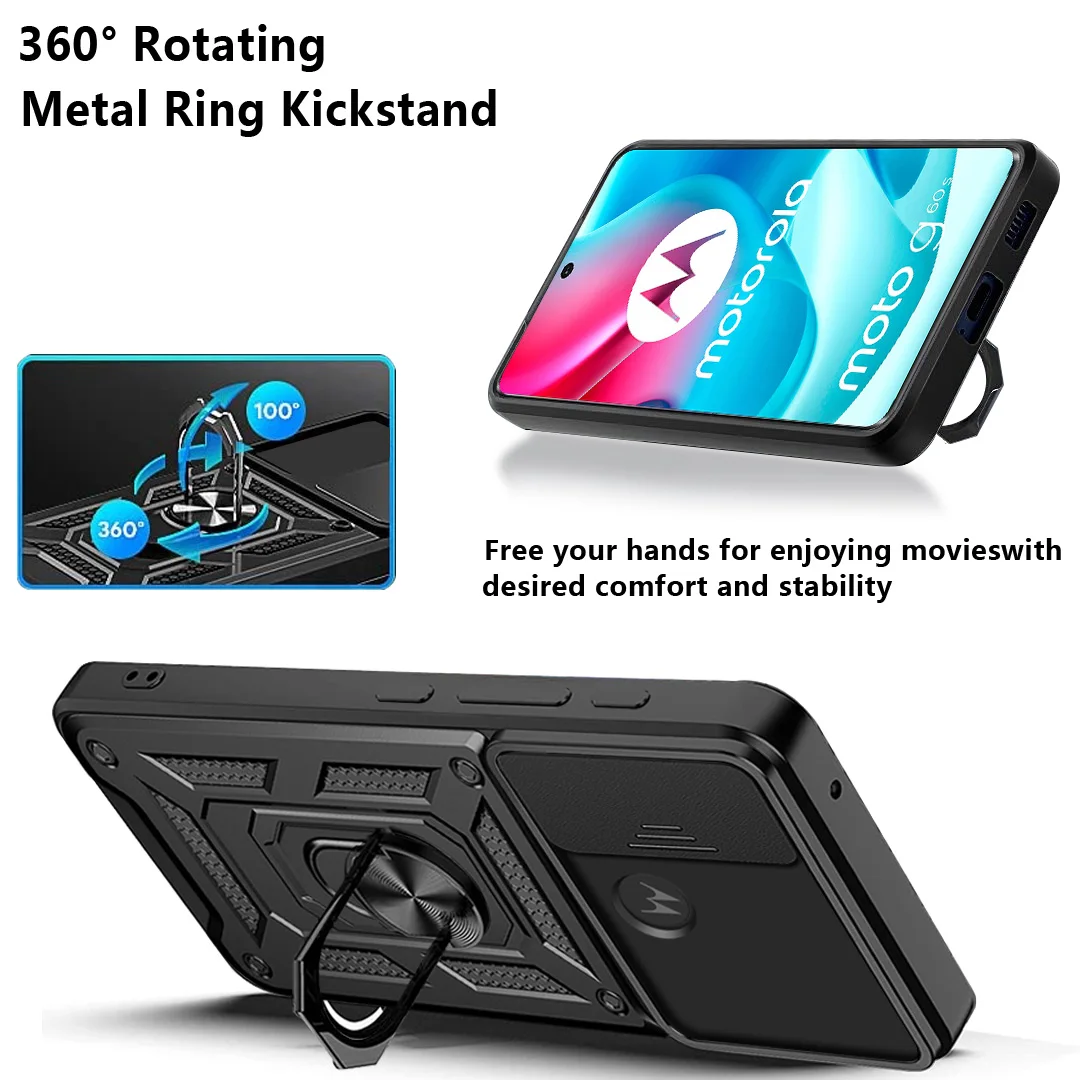 Phone Case Shockproof Armor Case For Motorola G62 G60S G54 5G Camera Lens Protection Fundas For G9 G04 G24 G10 G14 G24 4G Plus Play Power