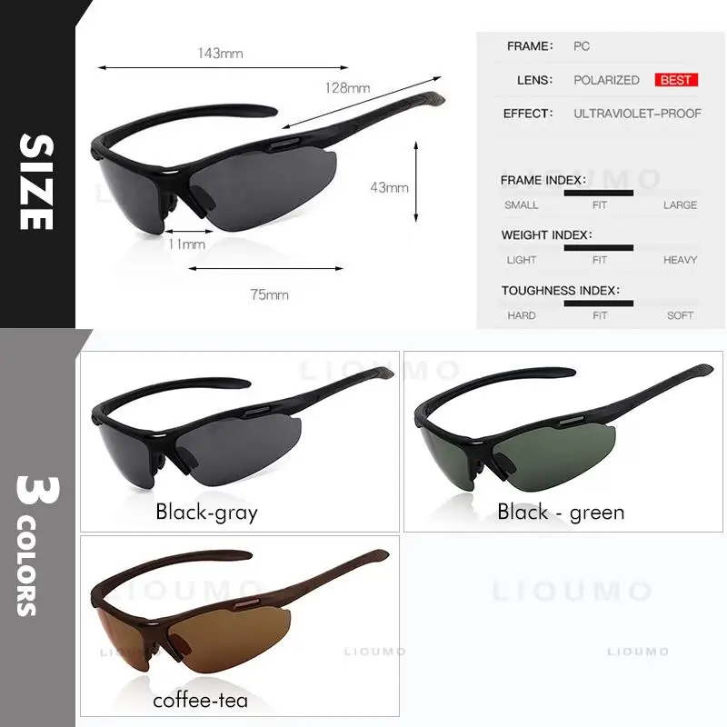 Outdoor-Sport ultraleichte polarisierte Sonnenbrille Männer Militär Sonnenbrille Anti-UV-Fahr brille trend ige Sonnenbrillen Zonnebril Heren – Detail 8