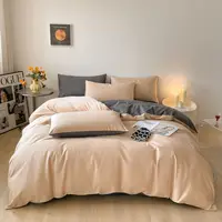 Luxury Bedding Set 100% Egyptian Cotton 400TC Duvet Cover Flat Fitted Sheet Single Double Queen King Quilt Cover with Pillowcase 1