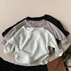 New Arrival Bamboo Cotton Long Sleeve T-Shirt for Spring/Autumn Unisex Kids, Korean Style Pure Cotton Base Shirt Baby Top 2