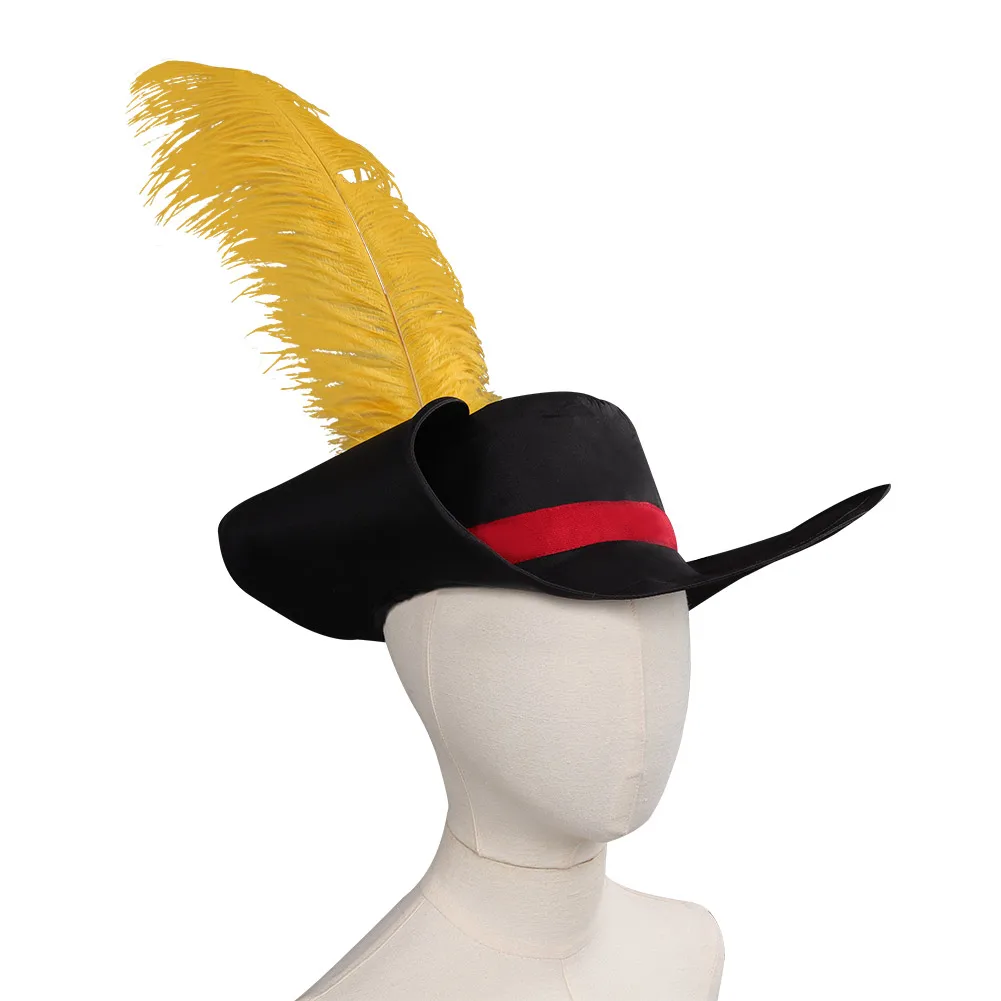 Puss in Boots Cosplay Kids Adult Hat Cap Costume with Feather Prop Children Role Play Accessories Gifts cosplay hat