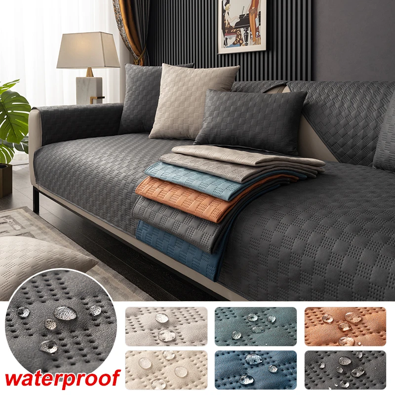 

Waterproof Sofa Cushion Anti-cat Scratch Universal Non-slip Non-stick Sofa Towel Technology Cloth Leather Living Room Sofa Cover