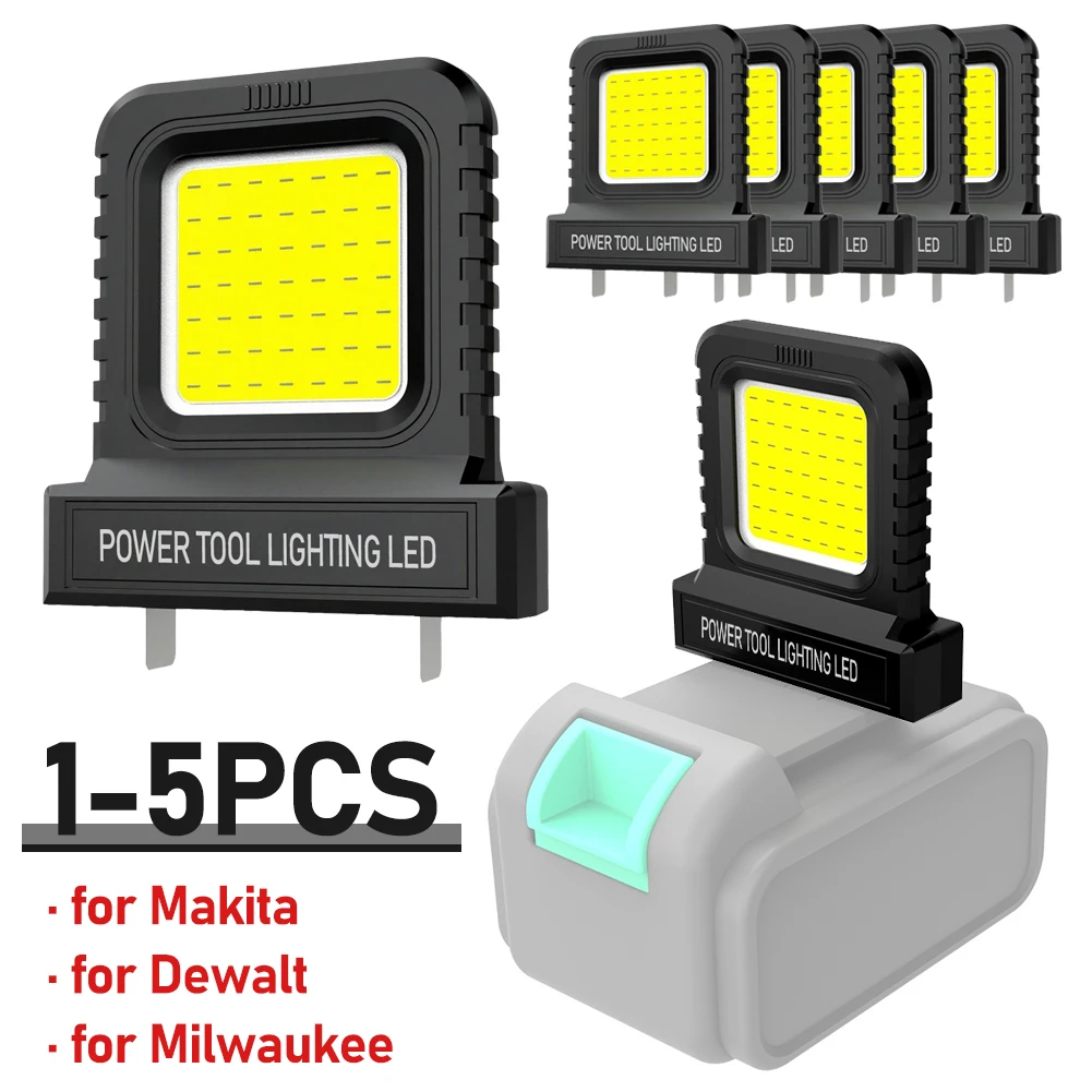 14W Mini Pocket Work Light for Makita for Milwaukee for Dewalt 20V-21V Battery Spotlight Long-Lasting Strong Light For Camping