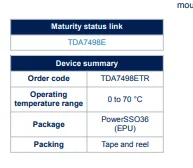 1/5/20PCS TDA7498ETR TDA7498E SSOP-36 160W+160W Doppel-BTL-Klasse-D-Doppelkanal-Audioverstärker-Chip – Detail 1