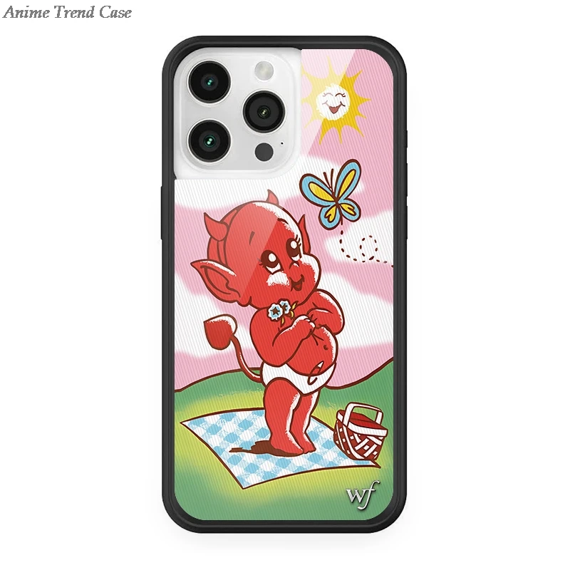 Wildflower 3D Flame Angel Devil Phone Case with WF Logo Design