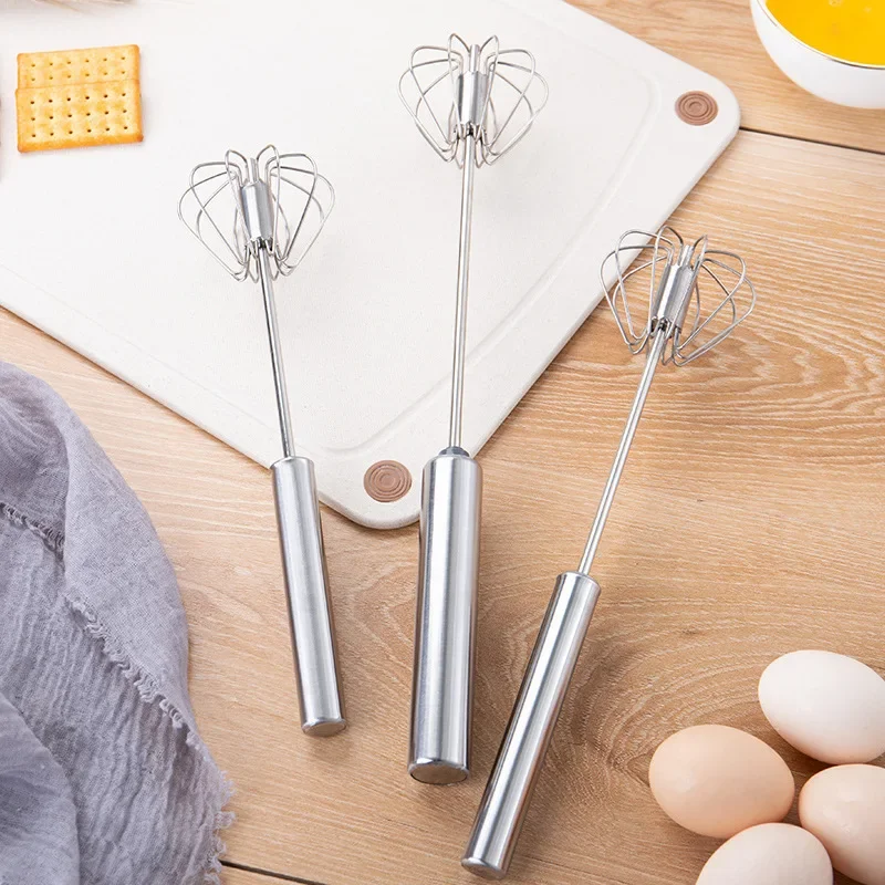 Stainless Steel Half Automatic Egg Beater Manual Handheld Cream Whisk Egg Stirrer Kitchen Tool For Home Use On China Mainland