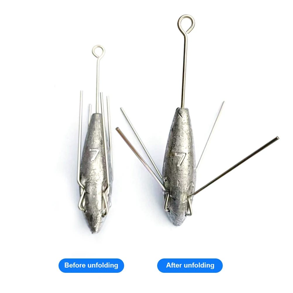 Fishing Drop Shot Long Tail Spider Weights Wear-resistant Surf