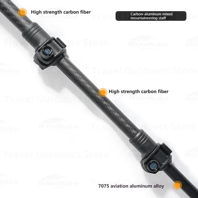 3F UL GEAR ultralight Hiking 135cm Carbon Fiberr/Aluminum Stick Walking Stick Length Adjustable Hiking Accessories-C1T1 3