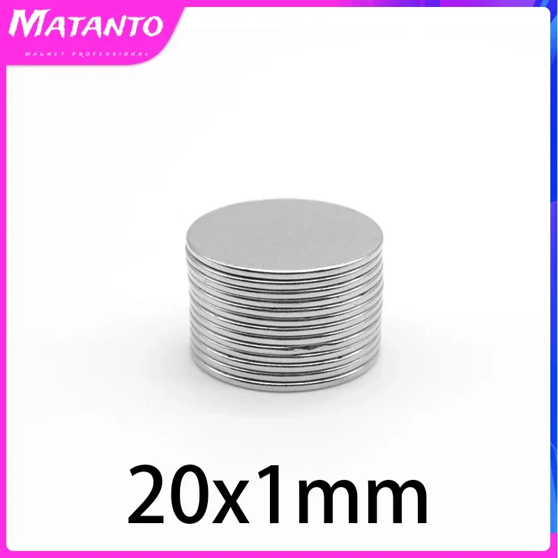 5/10/20/50/100/200pcs 20×1 mm Strong Powerful Magnets 20x1mm Round Search Magnet 20mm X 1mm Permanent Neodymium Magnet Disc 20*1