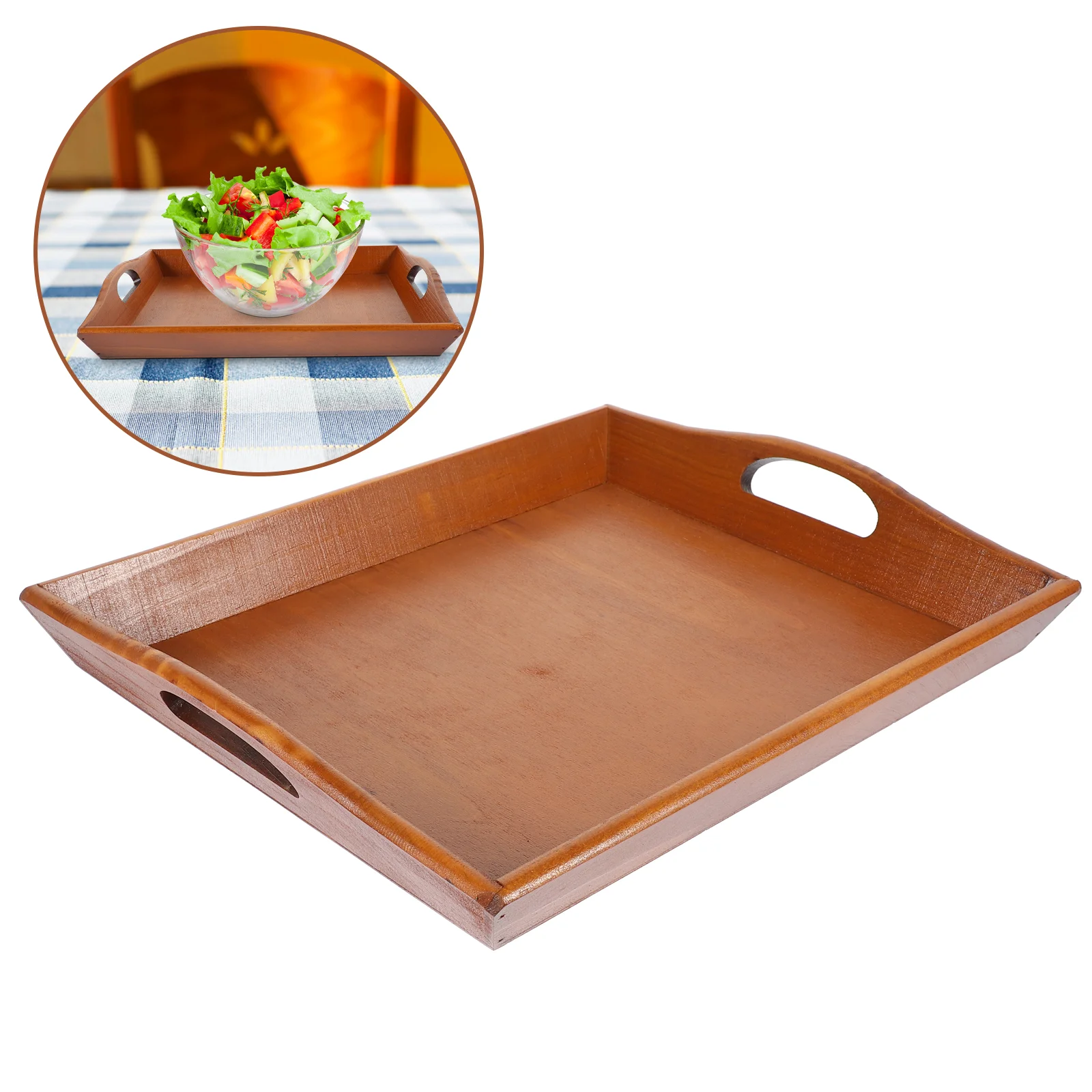 

Wooden Serving Tray Rectangular Food Tray Fruits Tray Snack Serving Tray Restaurant Tray
