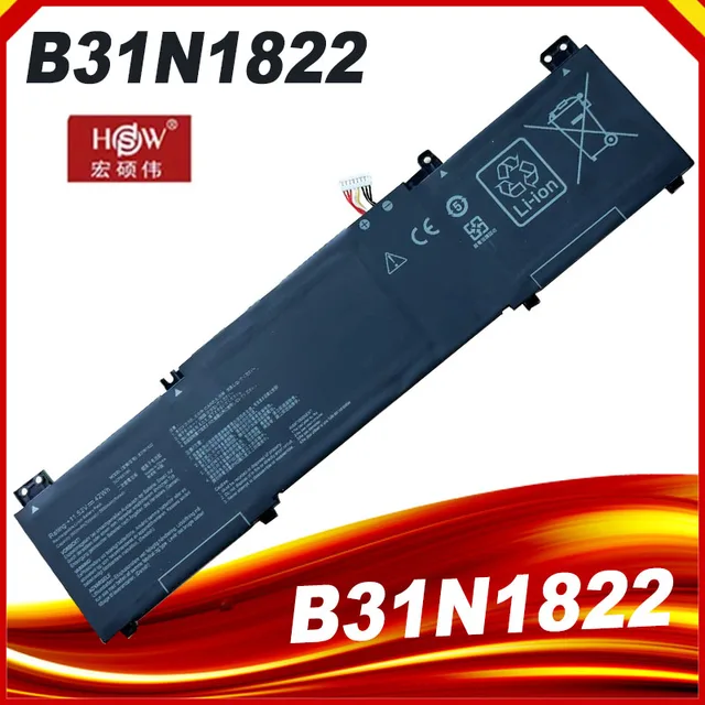 Batterie Pour ASUS ZenBook Flip 14 UM462/UX462/Q406 - 42Wh, 11.52V, Li-ion, Compatible B31N1822