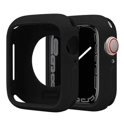 Candy Soft Silicone Apple Watch Protective Case - Women's Bumper Cover for Series 7 8 45MM (10 black)