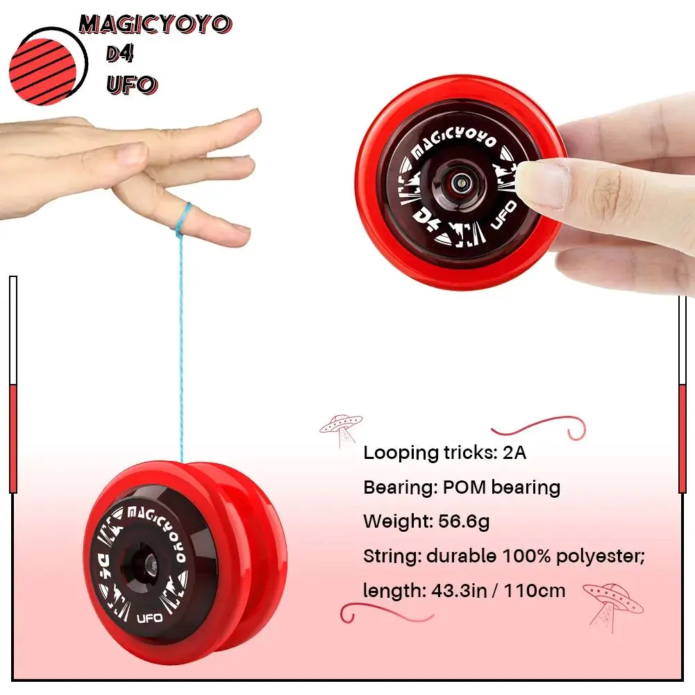 MAGICYOYO D4 New Basic 2A Plastic Responsive Sleep Beginner Practice Yoyo Children's Toy Birthday Gift