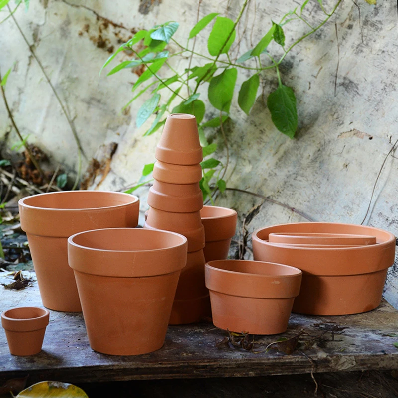 1Pcs Terracotta Pot Clay Pot Ceramic A1 Pottery Planter Flower Bowl 