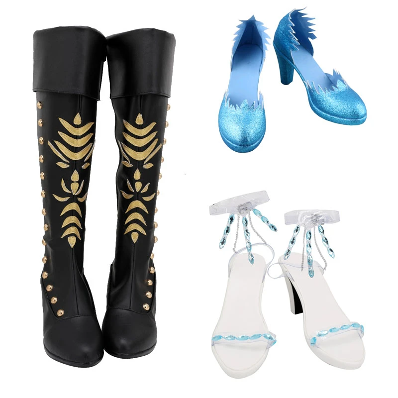 Botas Anna adultos, zapatos de Elsa, de Reina Elsa para Cosplay, botas de tacón alto para niñas| | - AliExpress