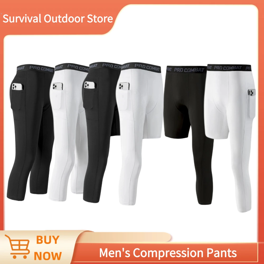 New Men's Compression Pants Male Tights Leggings For Running Training Sport Fitness Quick Dry Fit Joggings Workout Trousers