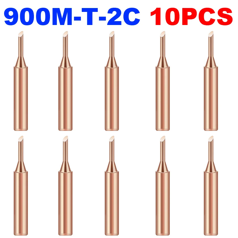 10 개/몫 900M-T-2C 납땜 교체 온도 납땜 인두 팁 헤드 도구 9369,938,969,852d 납땜 스테이션 용접