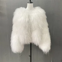 New Winter Autumn Fashion Real Fur Jacket Women Genuine Mongolia Sheep Fur Coat 1