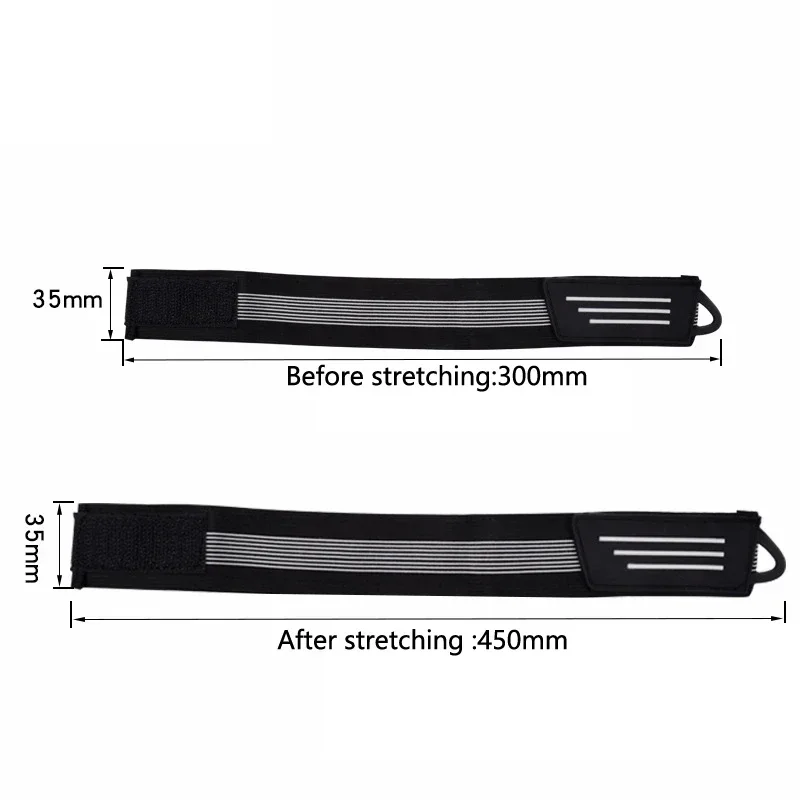 Yctze DUUTI Lot de 2 bandes élastiques de sécurité pour vélo, sangles de jambe pour équitation, pantalon de cyclisme, accessoire de pantalon de vélo (rouge