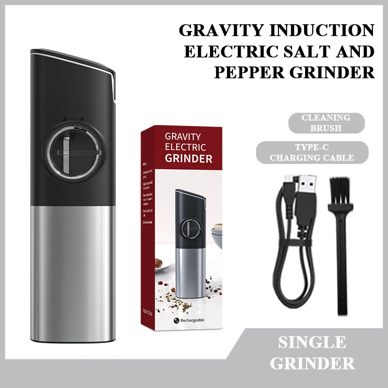 BRANDED USB RECHARGEABLE gravity salt & pepper grinders – Cooking With  Darryl