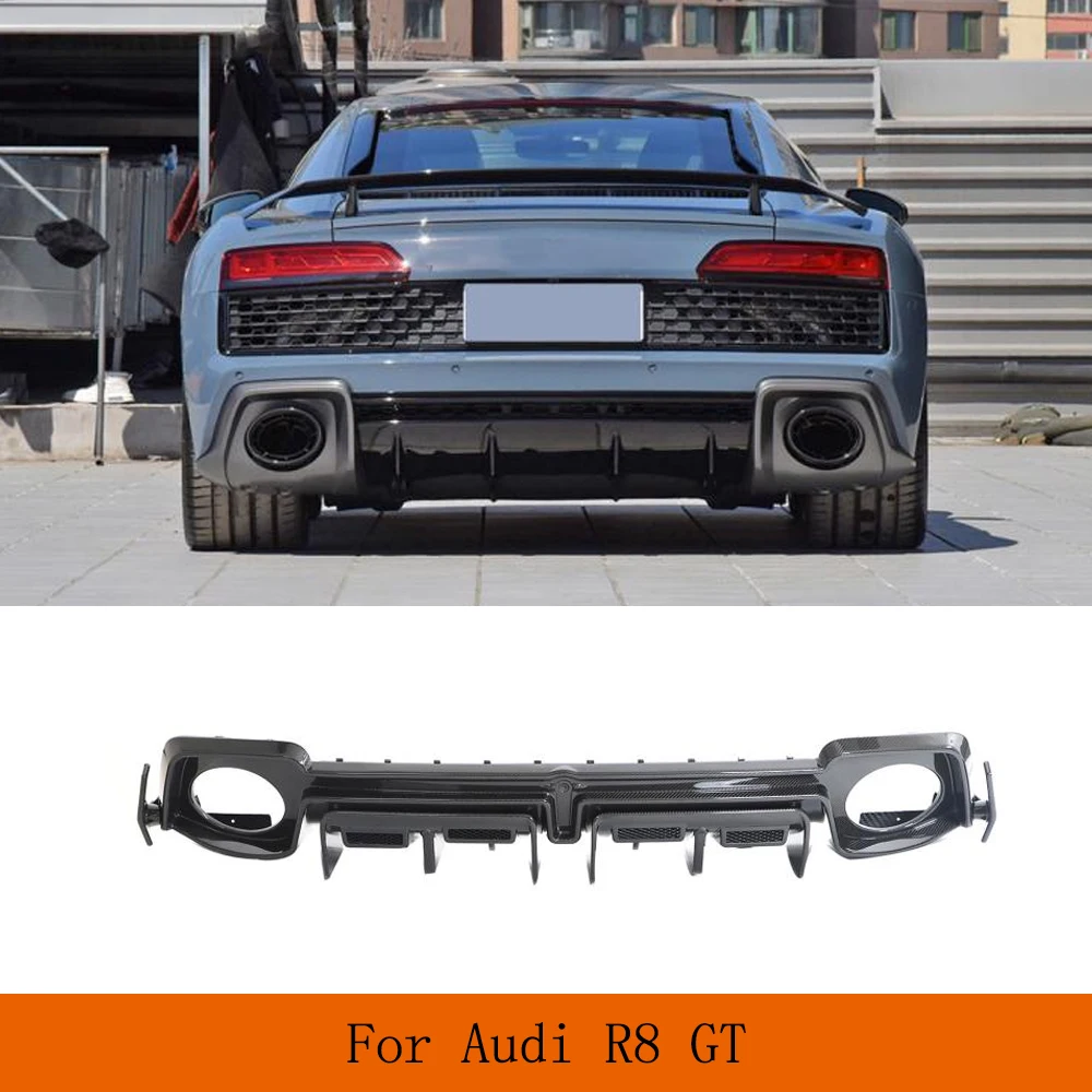 Auto Paraurti Posteriore Diffusore Spoiler Per Audi R8 V10 Gt Performance Coupe 2023 Lifting Nuovo R8 Preimpregnato Diffusore Di Carbonio Secco