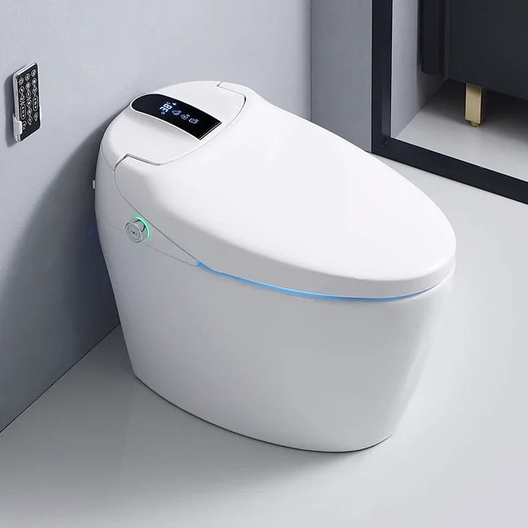 YYHC-Sanitary ware luxury modern style fully automatic operation electric bidet siphonic flush intelligent smart wc toilet 4