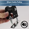 Lifting Rope Pulley Bearing Block Pulley Wheel Portable Heavy Duty Mute Roller DIY Gym Exercise Equipment 4