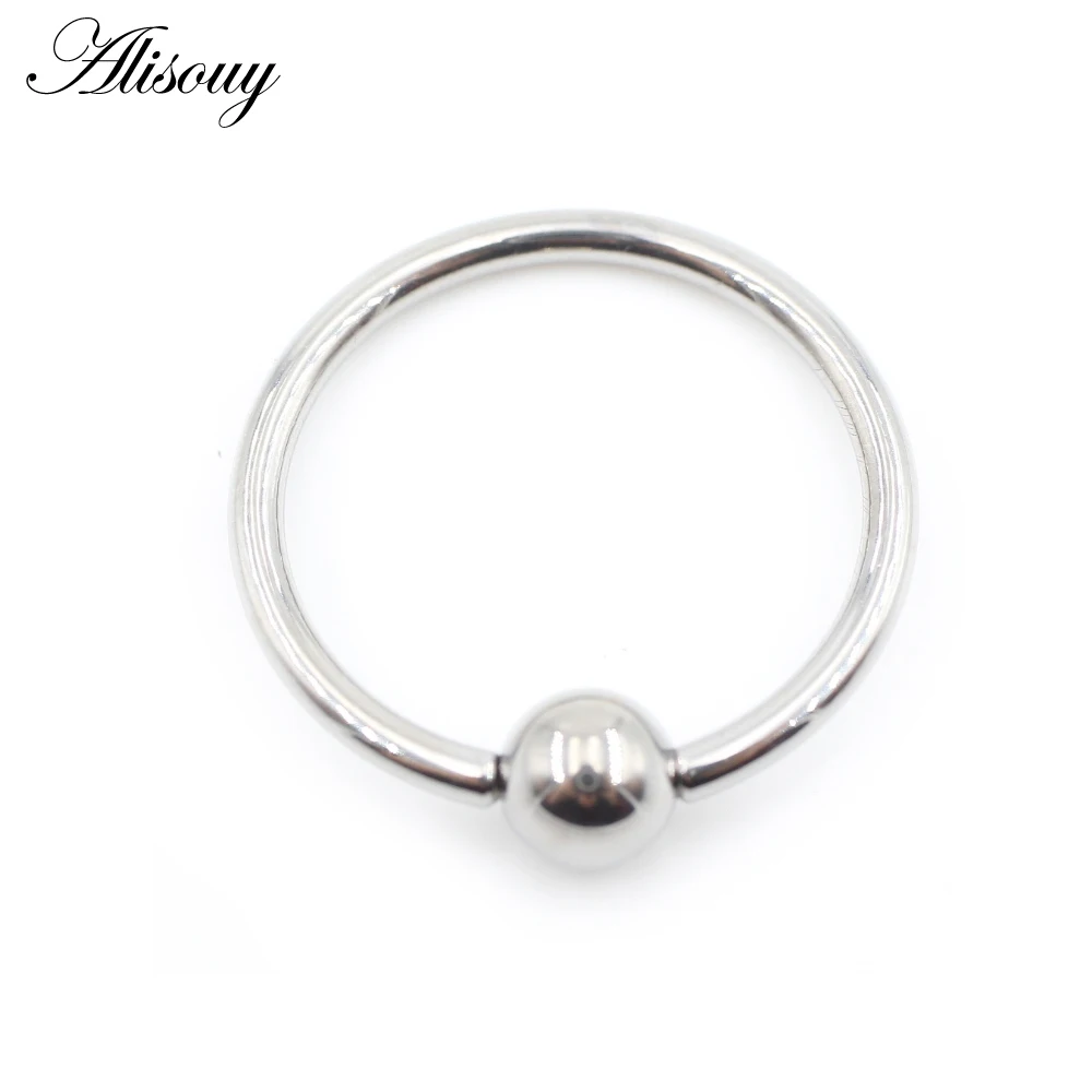 Alisouy 1pc G23 Titanium Captive Hoop BCR Eyebrow Tragus Closure Nipple Bar Lips Nose Rings Ear Segment Piercing Body Jewelry