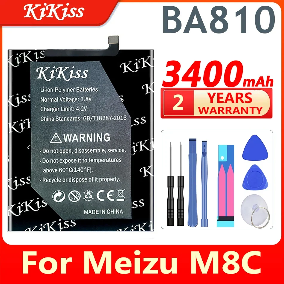 

Аккумуляторы BA810 на 3400 мА · ч для смартфонов Meizu M8C M 8C M810H M810L стандартная батарея + Бесплатные инструменты