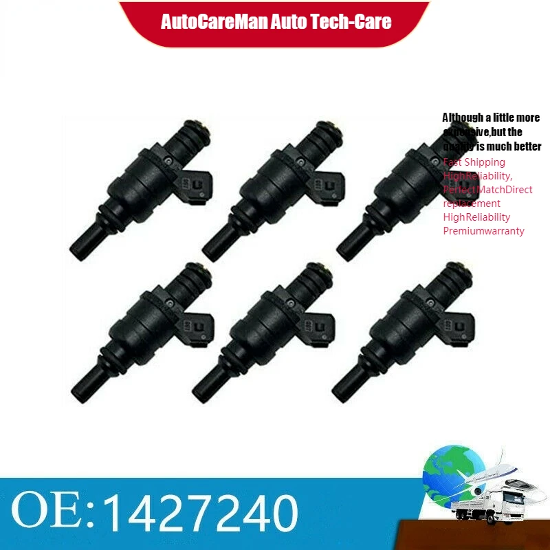 

Fit for 01-05 BMW 325xi 325i 320i 325Ci 525i 2.5L 6x Fuel Injectors 1427240