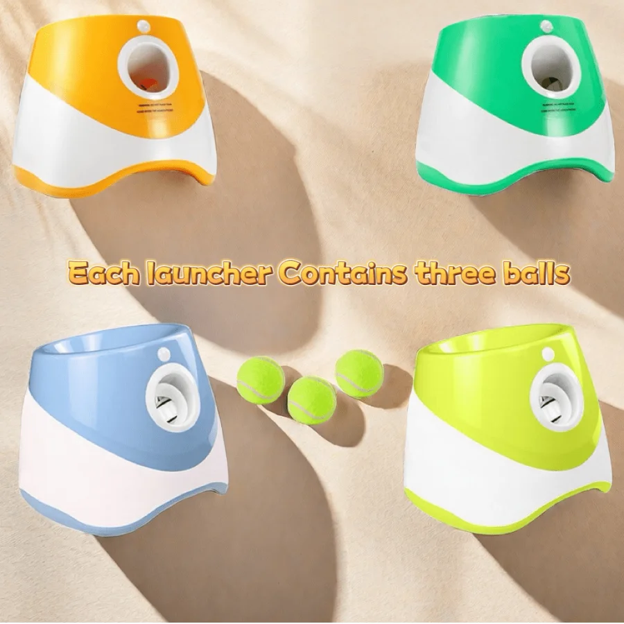 Dog Launcher Automatic Dogs Chase Toy Tennis Throwing Pinball Machine Fun Interactive Throw Rechargable Catapult USB Charging 4