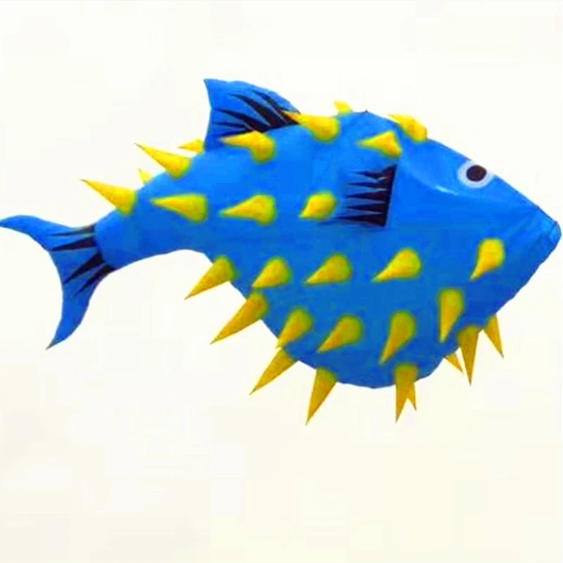 

free shipping 5m puffer fish kite flying outdoor toys large air snakes kite buggy string shooter
