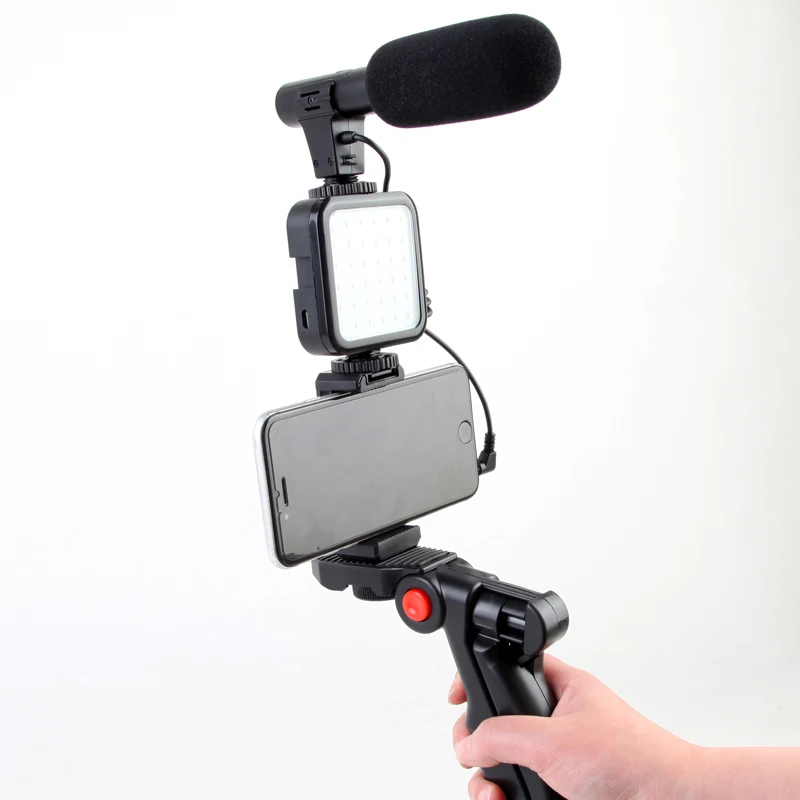 

Factory Supply Camera Ring Light Tripod Set Mobile Kit with microphone