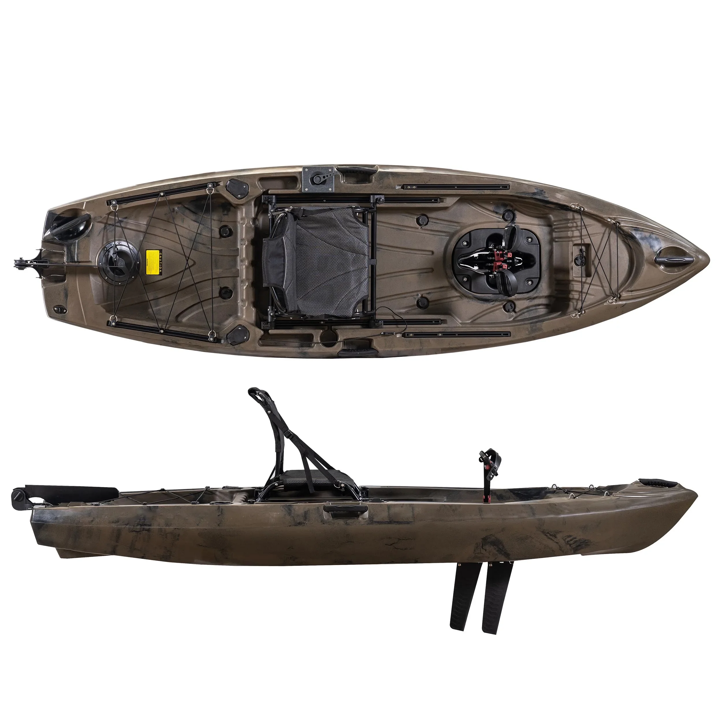 Single Sit on Fishing Kayak,10 FT Best Pedal Kayak Use Propeller or Fin  Pedal Drive Ship To The Port