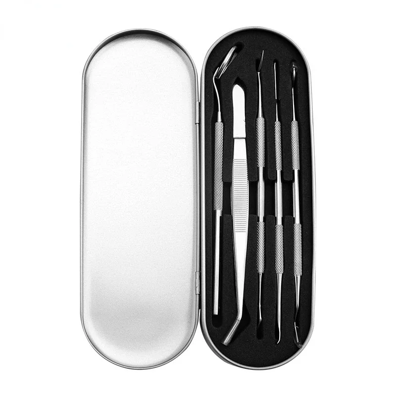 Dental Mirror Tool Stainless Steel Mouth Mirror Tweezers Probe Spatula Dentistry Dentist Tooth Cleaning Instrument Dentist Gift