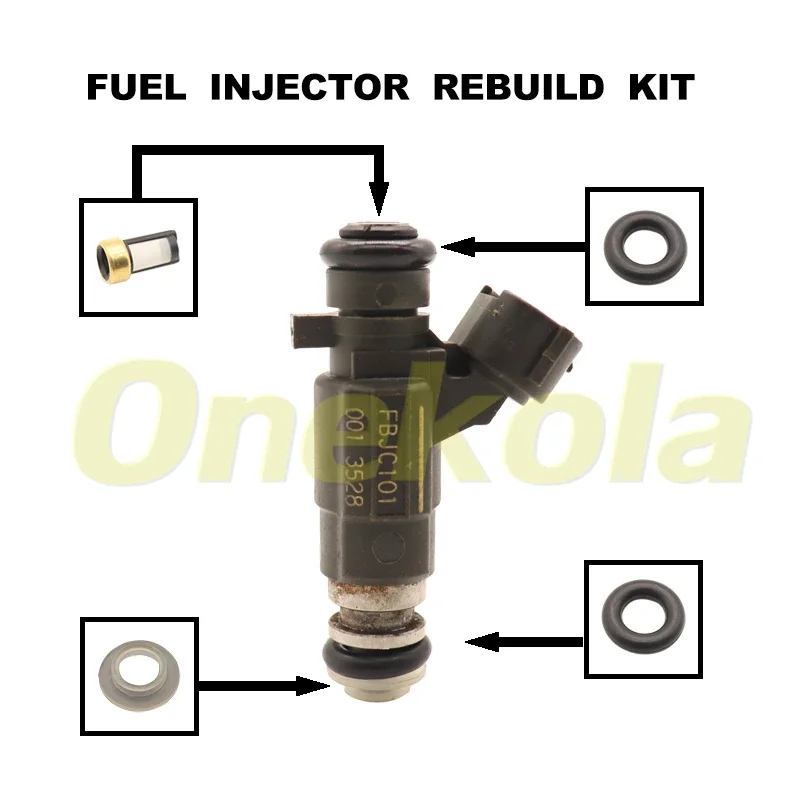 Fuel Injector Repair Kits for X-TRAIL T30 QR25DE 2.5L MURANO Z50 VQ35DE 16600-AE060 FBJC101
