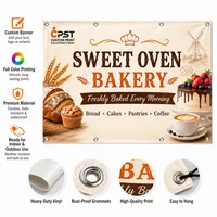 Bannière de boulangerie personnalisée, enseigne en vinyle personnalisée, imperméable, publicité extérieure pour boulangerie-pâtisserie 3