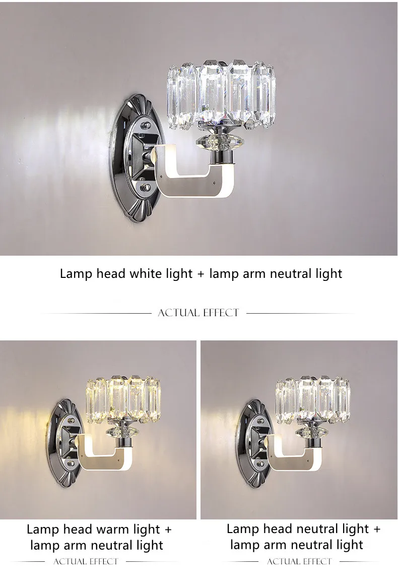 plug in wall lamp Light Luxury Crystal Wall Lights Modern Bedroom Bedside LED Decorative Sconce Living Room TV Background Wall Lamp Home Fixtures art deco wall lights