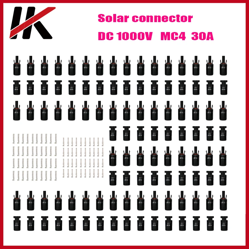 

Free shipping 300PCS Pv Energy System Pv Wire-connector 1000v Solar Panel Connector For for PV/MC Cable 2.5/4/6mmPv Solar Cable