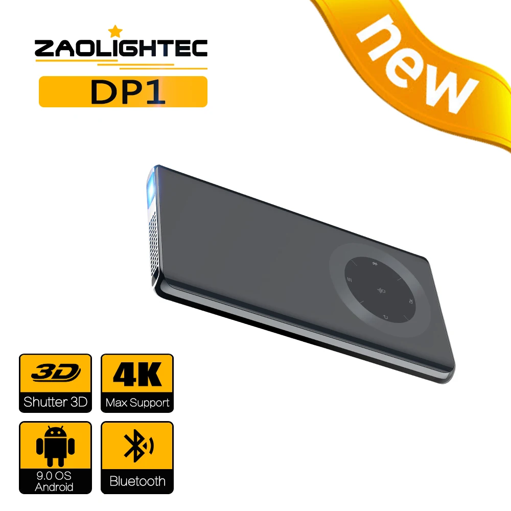 ZAOLIGHTEC DP1 Mini Smart 3D Projector Android WiFi Portable 1080P LED DLP Full HD Outdoor Projector For 4K Cinema Smartphone