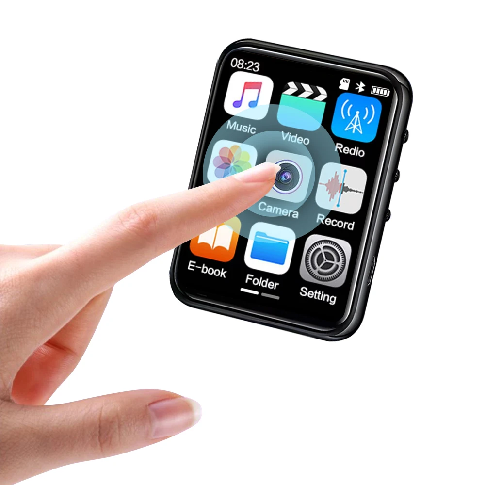Music Player 128G MP3 Lossless 2.4 inch Full Touch Screen Bluetooth-Compatible HiFi MP4 with Speaker FM/E-book/Recorder