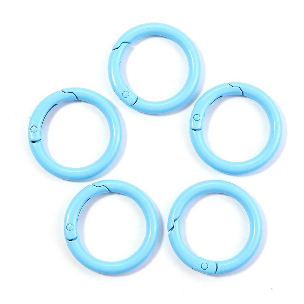 Metal O Ring Spring Clasp Openable Carabiner Clips - Set of 5/10 Keychain & Craft Accessories